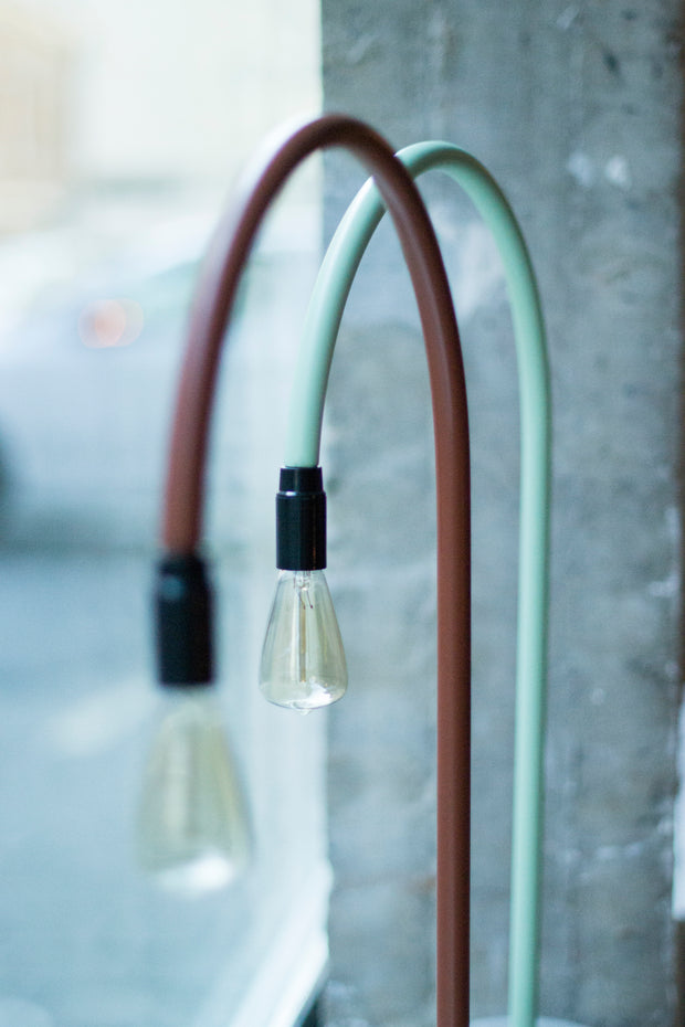 Bultin Minimalistic Table Lamp - Colourful Eye-Catcher with Concrete & Steel.