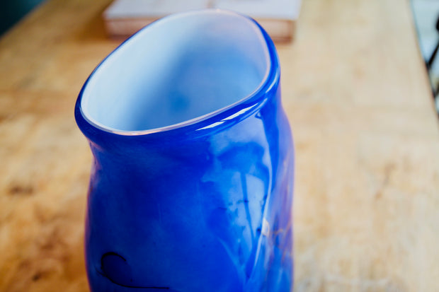Raimonds Cirulis - Handmade Blue Basalt & Glass Vase