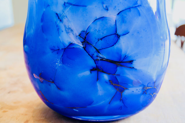 Raimonds Cirulis - Handmade Blue Basalt & Glass Vase