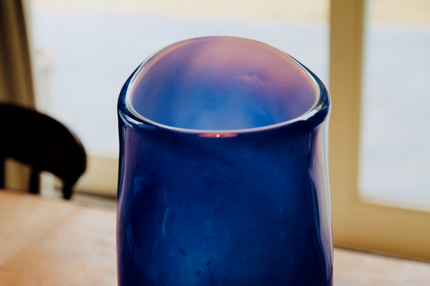 Raimonds Cirulis - Handmade Blue Basalt & Glass Vase