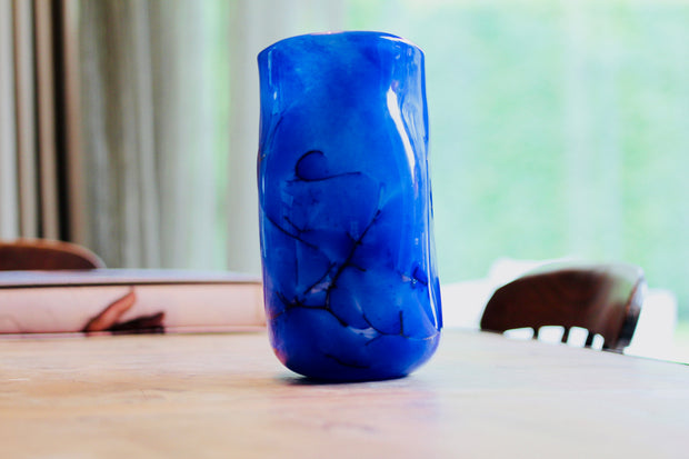 Raimonds Cirulis - Handmade Blue Basalt & Glass Vase