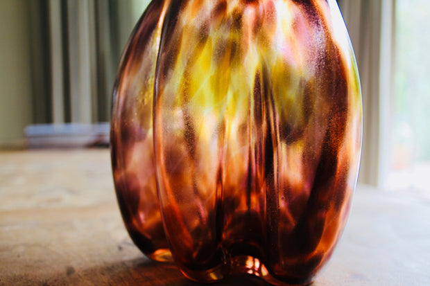 Raimonds Cirulis - Amazing Handmade Glass Vase, Bionic Brown.