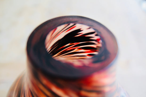 Raimonds Cirulis - Amazing Handmade Glass Vase, Bionic Brown.