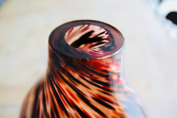 Raimonds Cirulis - Amazing Handmade Glass Vase, Bionic Brown.