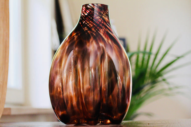 Raimonds Cirulis - Amazing Handmade Glass Vase, Bionic Brown.