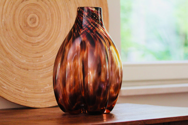 Raimonds Cirulis - Amazing Handmade Glass Vase, Bionic Brown.