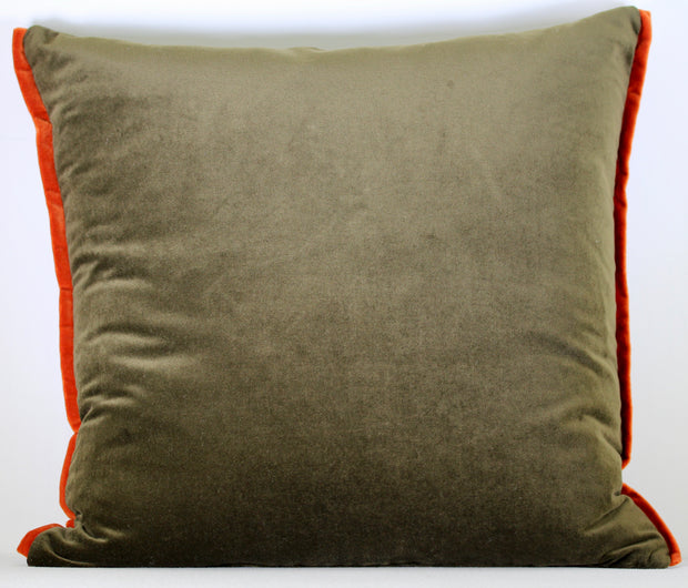 ISA - Three Handmade Velvet Cushions - "Pieces" Aubergine