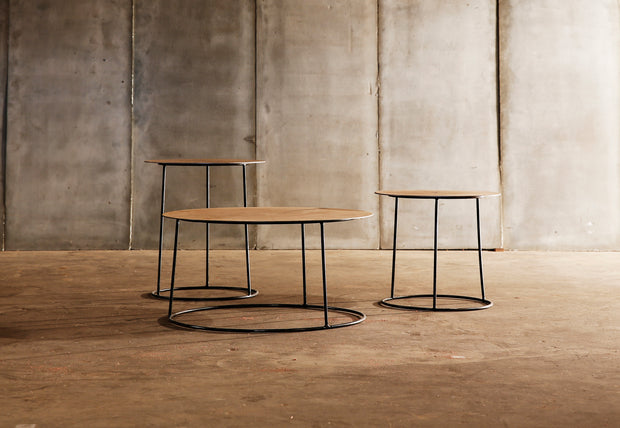 Heerenhuis - Beautiful Handmade Side Table "Nimbus" Oak & Metal.