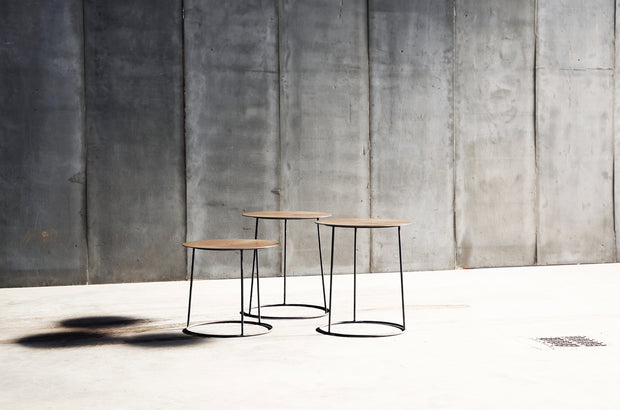 Heerenhuis - Beautiful Handmade Side Table "Nimbus" Oak & Metal.