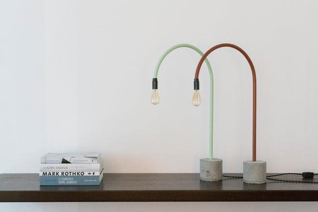 Bultin Minimalistic Table Lamp - Colourful Eye-Catcher with Concrete & Steel.