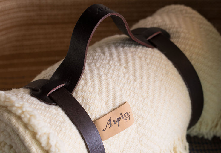 Arpin Plaids "Tramontane Chevron" - Authentic Natural French Wool.