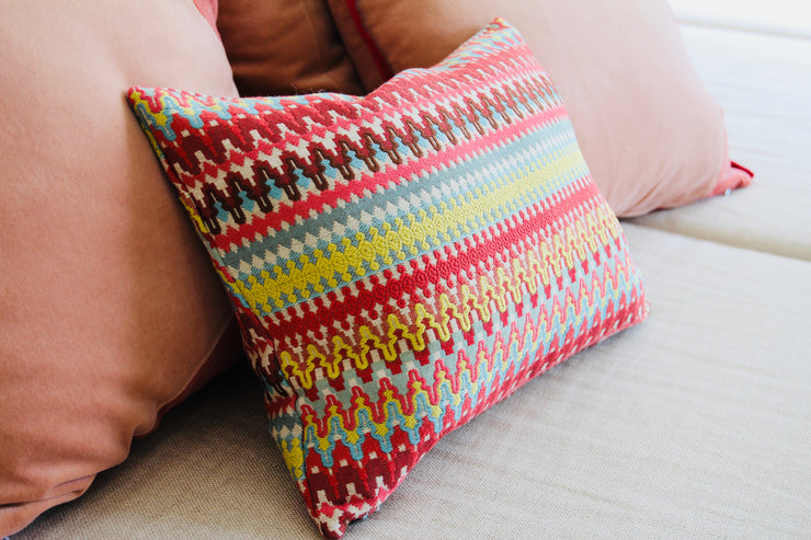 ISA - Handmade Exclusive Cushion - "Colourful Geranium"