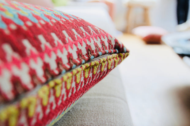 ISA - Handmade Exclusive Cushion - "Colourful Geranium"