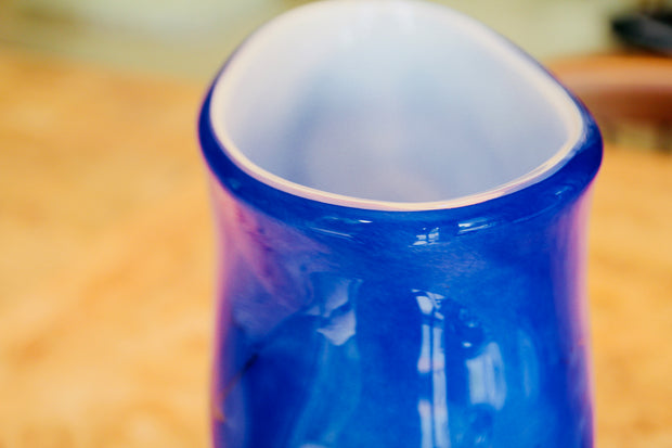 Raimonds Cirulis - Handmade Blue Basalt & Glass Vase