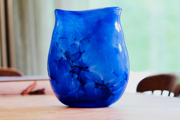 Raimonds Cirulis - Handmade Blue Basalt & Glass Vase