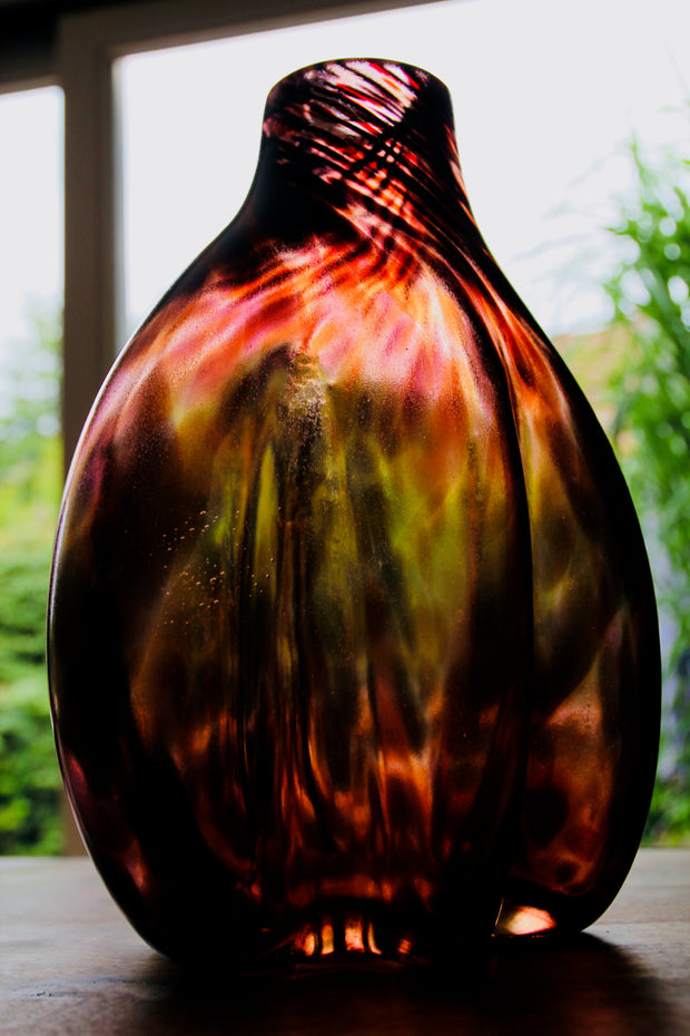 Raimonds Cirulis - Amazing Handmade Glass Vase, Bionic Brown.